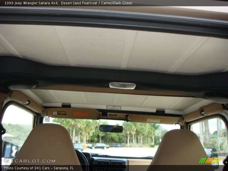 Desert Sand Pearlcoat / Camel/Dark Green 1999 Jeep Wrangler Sahara 4x4