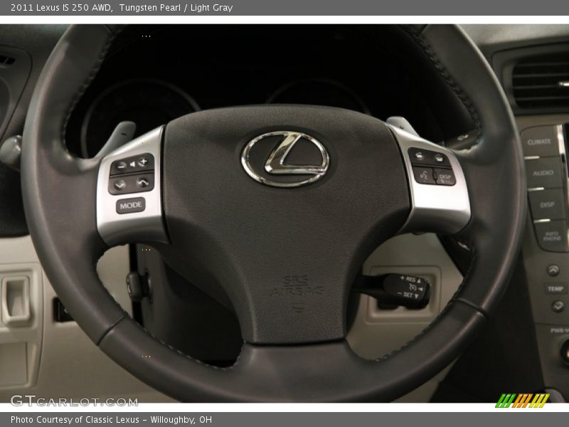 Tungsten Pearl / Light Gray 2011 Lexus IS 250 AWD