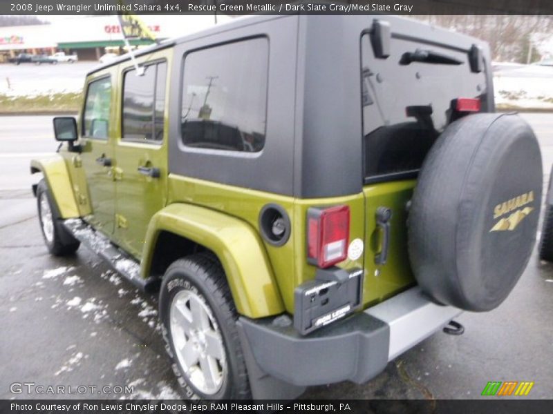 Rescue Green Metallic / Dark Slate Gray/Med Slate Gray 2008 Jeep Wrangler Unlimited Sahara 4x4