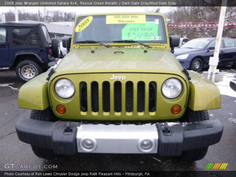 Rescue Green Metallic / Dark Slate Gray/Med Slate Gray 2008 Jeep Wrangler Unlimited Sahara 4x4