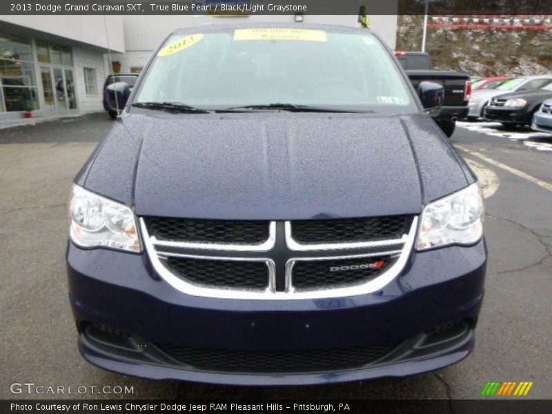 True Blue Pearl / Black/Light Graystone 2013 Dodge Grand Caravan SXT