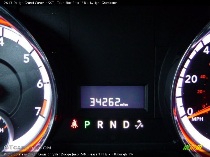 True Blue Pearl / Black/Light Graystone 2013 Dodge Grand Caravan SXT
