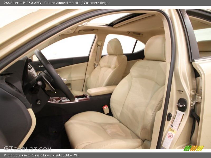 Front Seat of 2008 IS 250 AWD