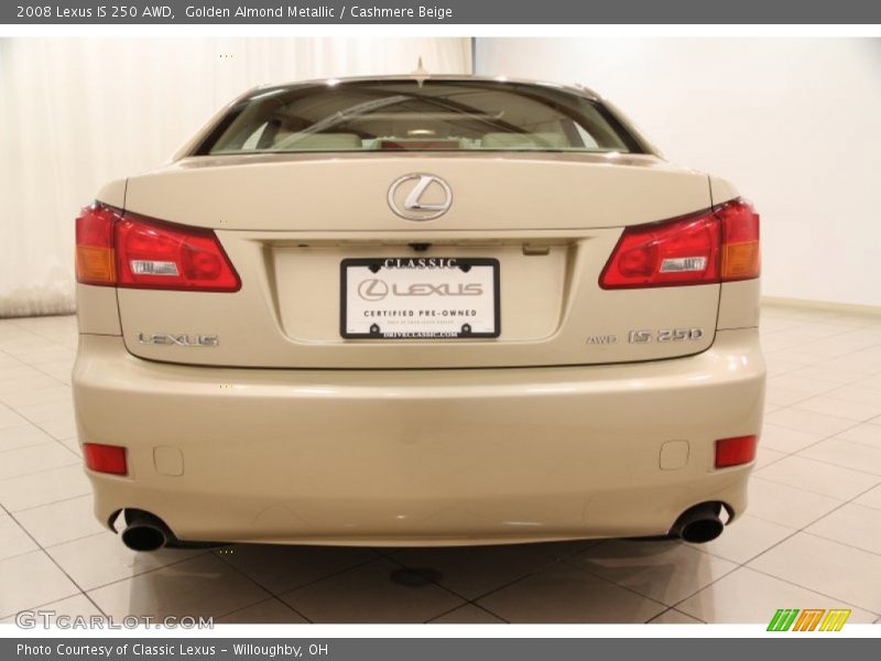 Golden Almond Metallic / Cashmere Beige 2008 Lexus IS 250 AWD