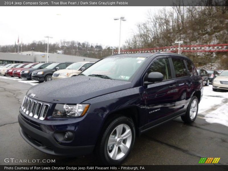 True Blue Pearl / Dark Slate Gray/Light Pebble 2014 Jeep Compass Sport