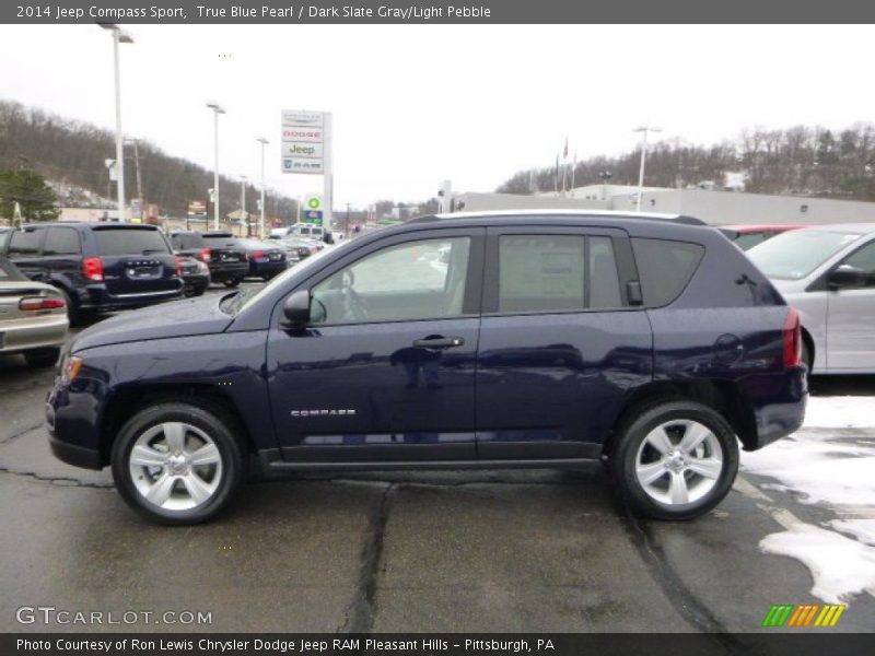 True Blue Pearl / Dark Slate Gray/Light Pebble 2014 Jeep Compass Sport