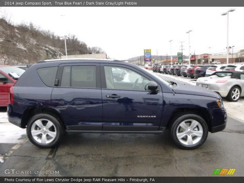 True Blue Pearl / Dark Slate Gray/Light Pebble 2014 Jeep Compass Sport
