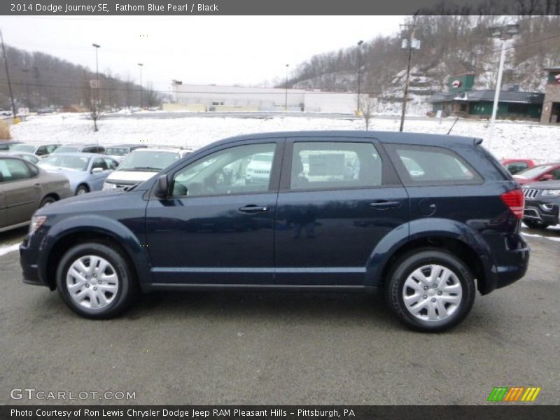 Fathom Blue Pearl / Black 2014 Dodge Journey SE