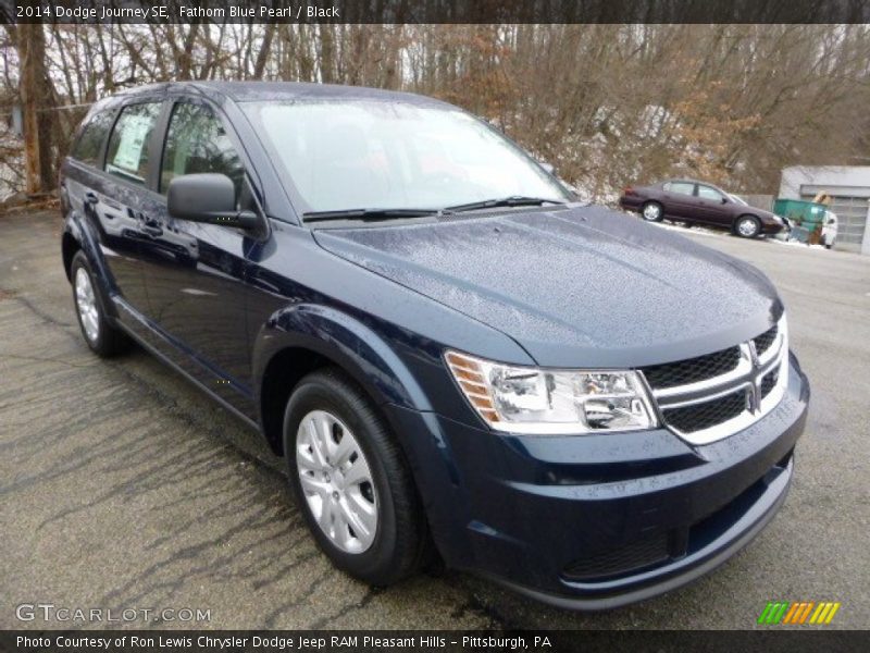 Fathom Blue Pearl / Black 2014 Dodge Journey SE