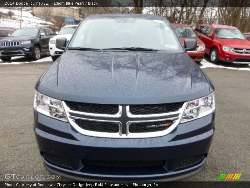 Fathom Blue Pearl / Black 2014 Dodge Journey SE