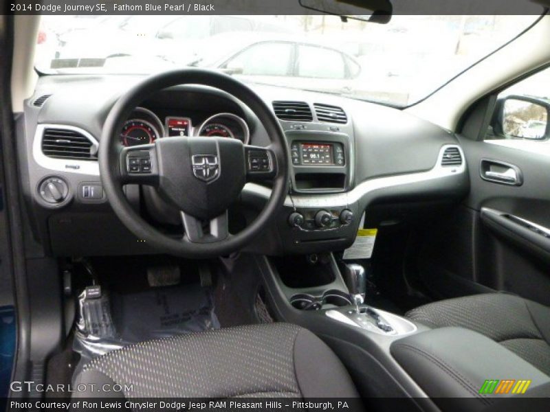 Fathom Blue Pearl / Black 2014 Dodge Journey SE