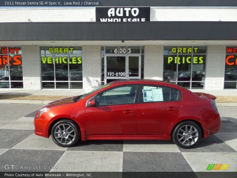 Lava Red / Charcoal 2011 Nissan Sentra SE-R Spec V