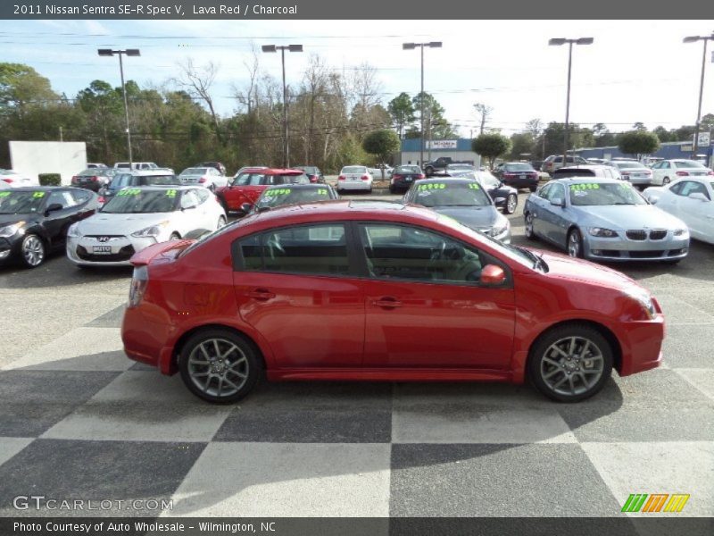 Lava Red / Charcoal 2011 Nissan Sentra SE-R Spec V