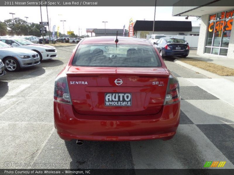 Lava Red / Charcoal 2011 Nissan Sentra SE-R Spec V
