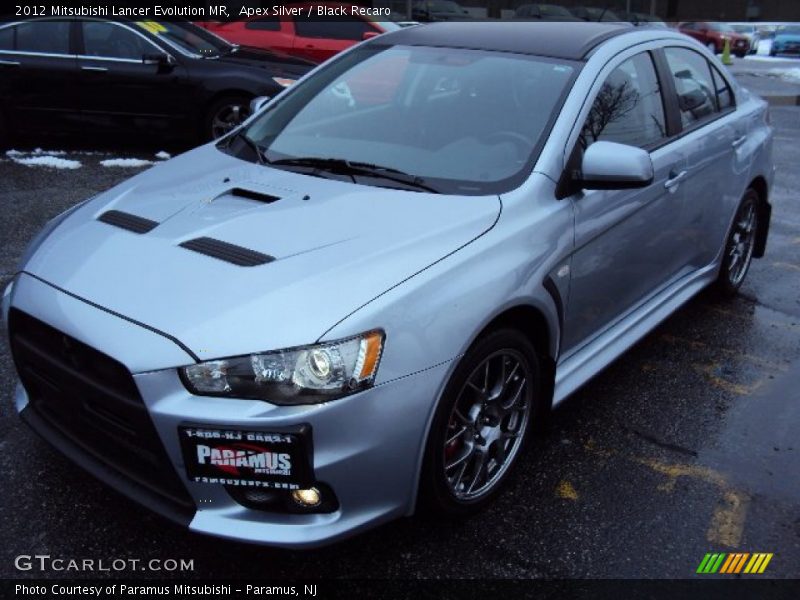 Apex Silver / Black Recaro 2012 Mitsubishi Lancer Evolution MR