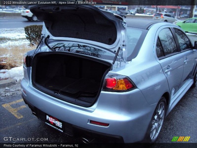 Apex Silver / Black Recaro 2012 Mitsubishi Lancer Evolution MR