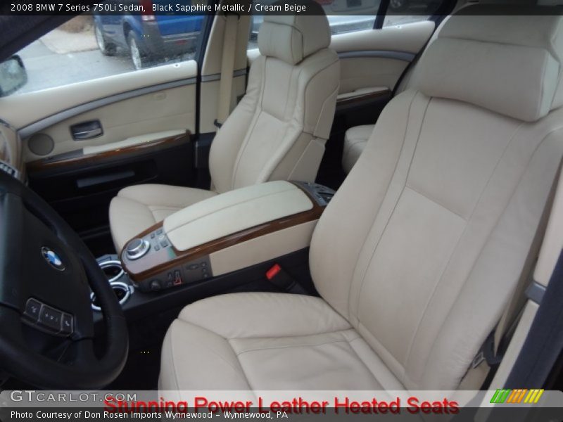 Black Sapphire Metallic / Cream Beige 2008 BMW 7 Series 750Li Sedan