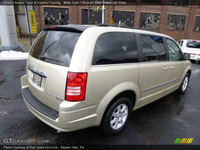 White Gold / Medium Slate Gray/Light Shale 2010 Chrysler Town & Country Touring