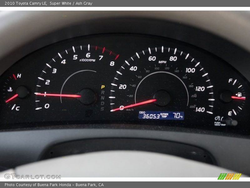 Super White / Ash Gray 2010 Toyota Camry LE