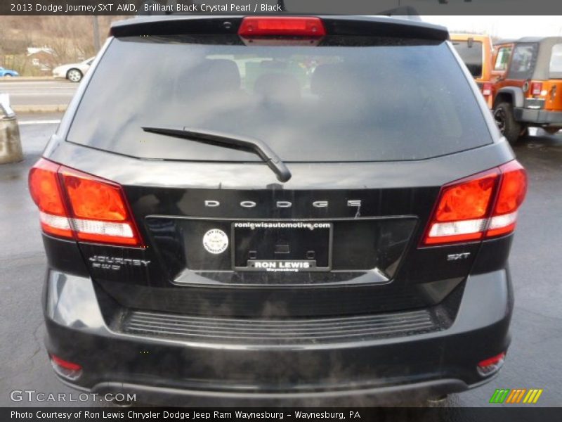Brilliant Black Crystal Pearl / Black 2013 Dodge Journey SXT AWD