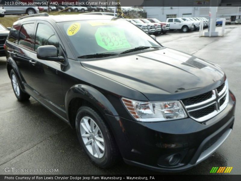 Brilliant Black Crystal Pearl / Black 2013 Dodge Journey SXT AWD