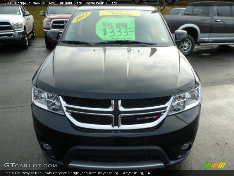 Brilliant Black Crystal Pearl / Black 2013 Dodge Journey SXT AWD