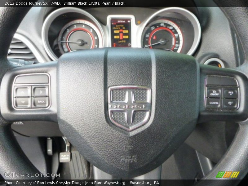 Brilliant Black Crystal Pearl / Black 2013 Dodge Journey SXT AWD