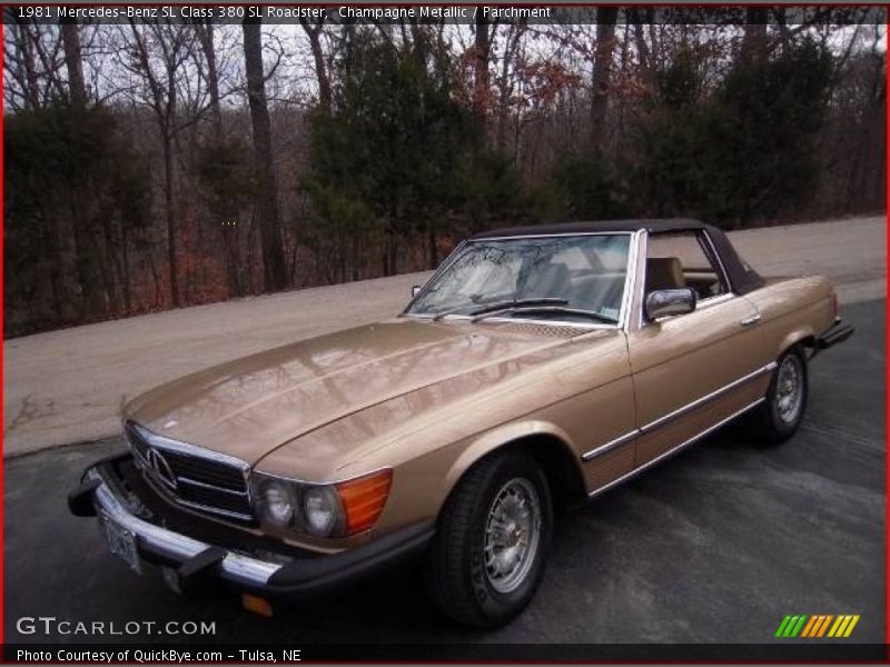 Champagne Metallic / Parchment 1981 Mercedes-Benz SL Class 380 SL Roadster