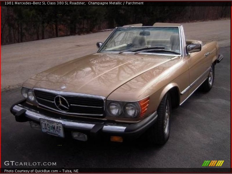Champagne Metallic / Parchment 1981 Mercedes-Benz SL Class 380 SL Roadster