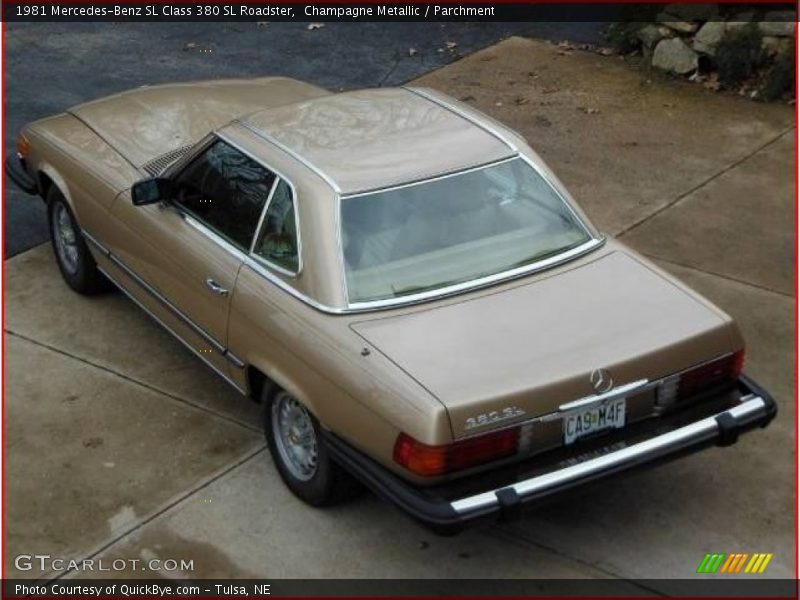 Champagne Metallic / Parchment 1981 Mercedes-Benz SL Class 380 SL Roadster