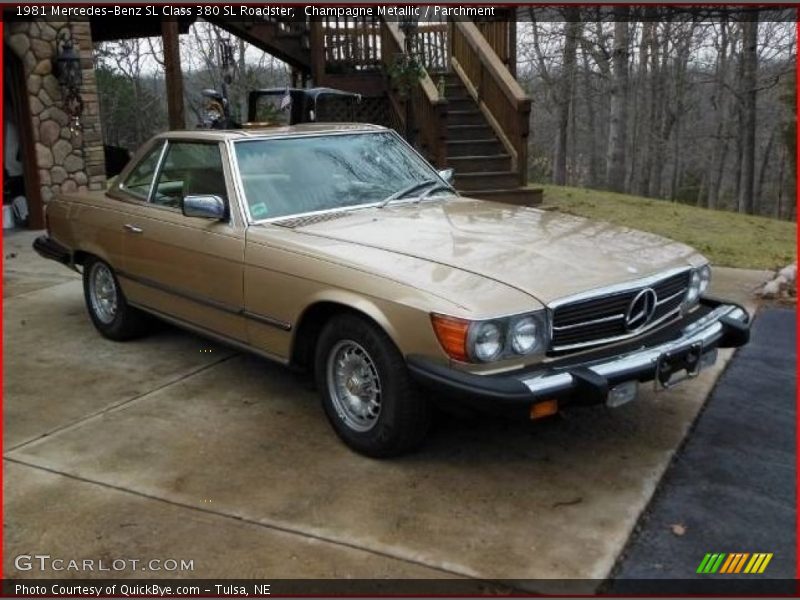 Champagne Metallic / Parchment 1981 Mercedes-Benz SL Class 380 SL Roadster