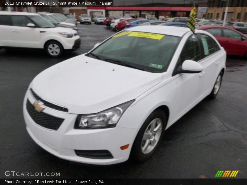 Summit White / Medium Titanium 2013 Chevrolet Cruze LT