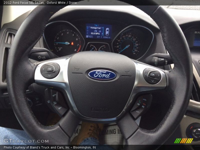 Oxford White / Stone 2012 Ford Focus SEL Sedan