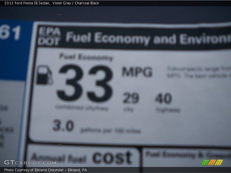 Violet Gray / Charcoal Black 2013 Ford Fiesta SE Sedan