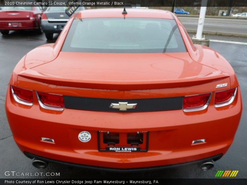 Inferno Orange Metallic / Black 2010 Chevrolet Camaro SS Coupe