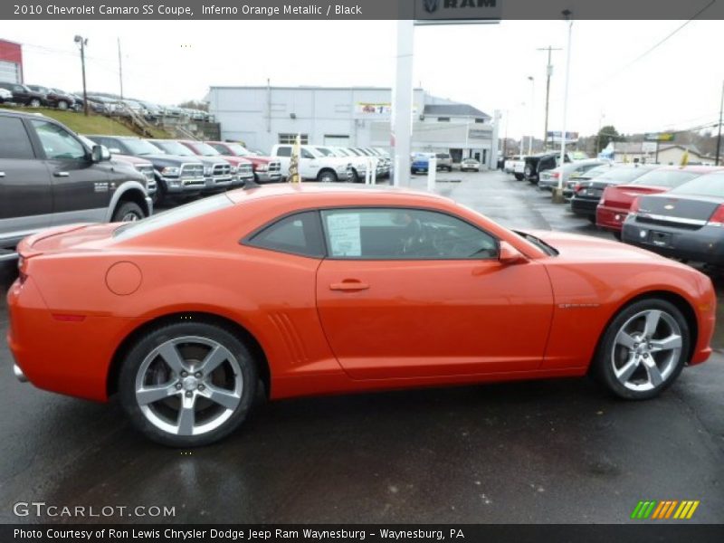 Inferno Orange Metallic / Black 2010 Chevrolet Camaro SS Coupe