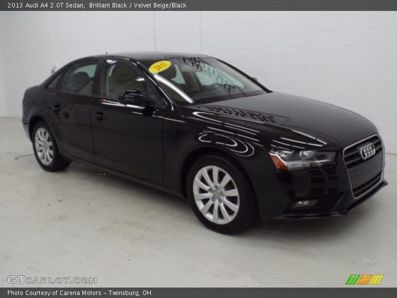 Brilliant Black / Velvet Beige/Black 2013 Audi A4 2.0T Sedan