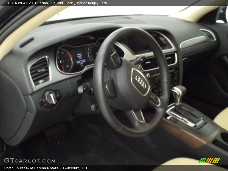 Brilliant Black / Velvet Beige/Black 2013 Audi A4 2.0T Sedan