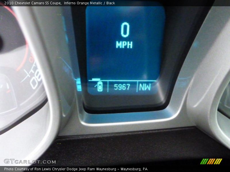 Inferno Orange Metallic / Black 2010 Chevrolet Camaro SS Coupe