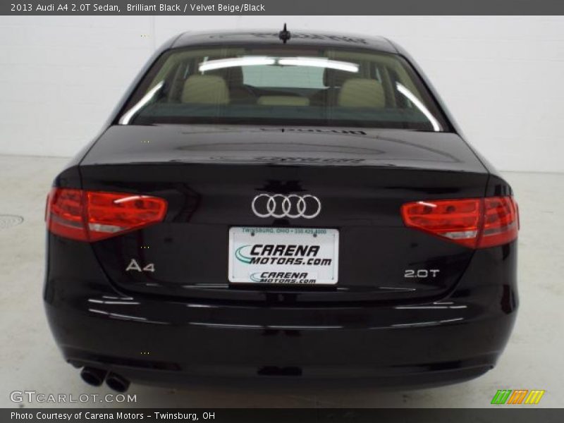 Brilliant Black / Velvet Beige/Black 2013 Audi A4 2.0T Sedan
