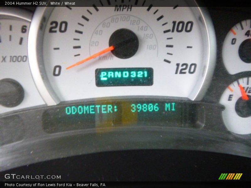 White / Wheat 2004 Hummer H2 SUV