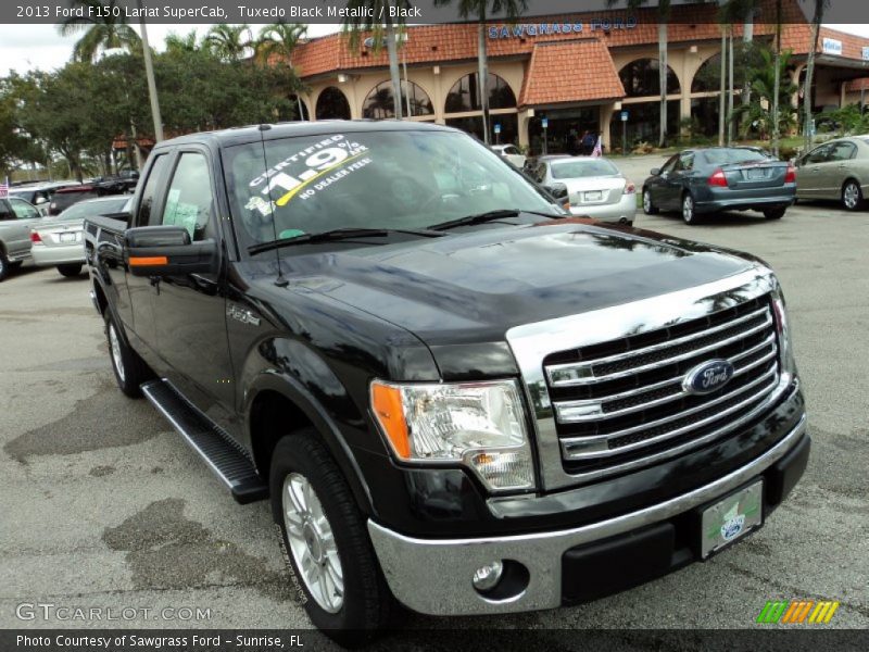 Tuxedo Black Metallic / Black 2013 Ford F150 Lariat SuperCab