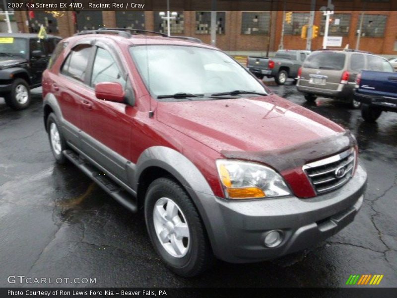 Radiant Red / Gray 2007 Kia Sorento EX 4WD
