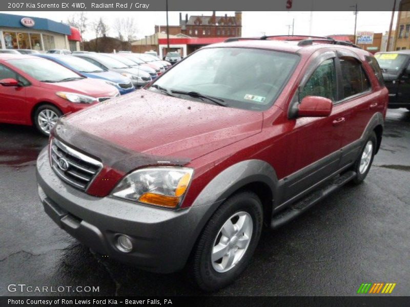 Radiant Red / Gray 2007 Kia Sorento EX 4WD