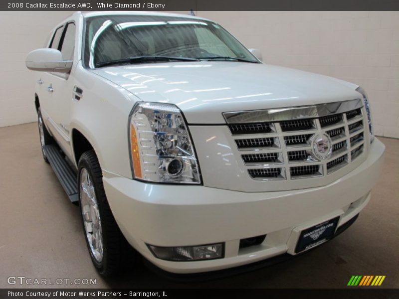 White Diamond / Ebony 2008 Cadillac Escalade AWD
