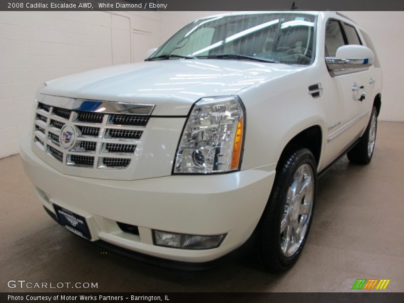 White Diamond / Ebony 2008 Cadillac Escalade AWD