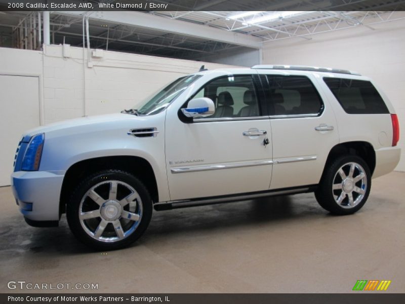 White Diamond / Ebony 2008 Cadillac Escalade AWD