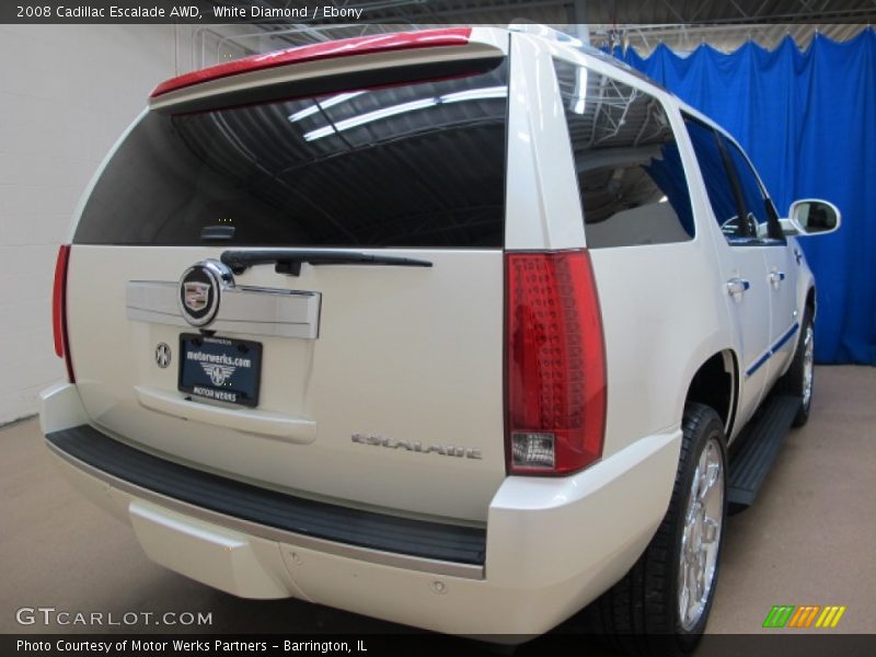 White Diamond / Ebony 2008 Cadillac Escalade AWD