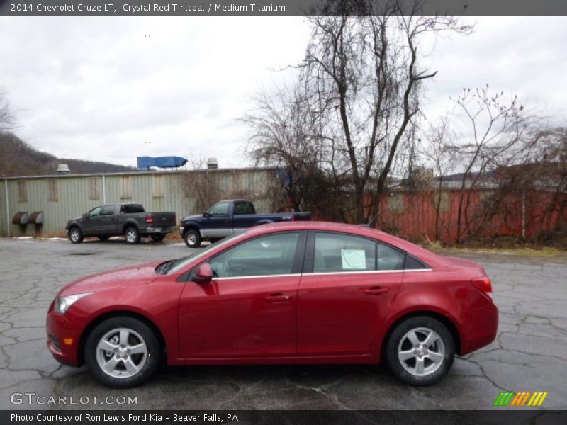 Crystal Red Tintcoat / Medium Titanium 2014 Chevrolet Cruze LT
