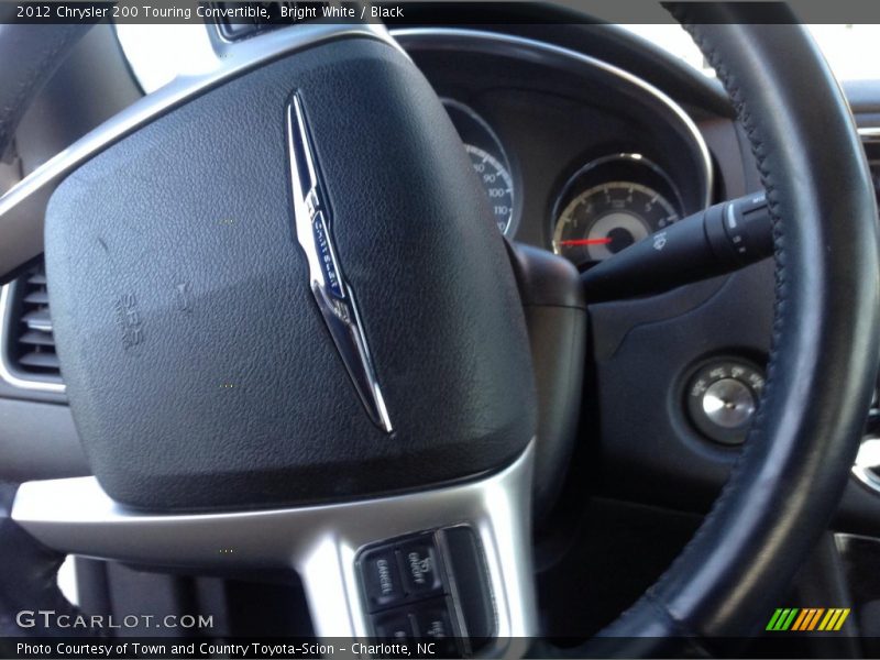 Bright White / Black 2012 Chrysler 200 Touring Convertible